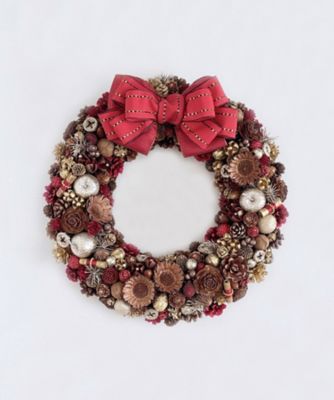 ＜Atelier Maison Deco＞＜ｓｔｕｄｉｏ　ｃｈｅｓｔｎｕｔ＞木の実のクリスマスリース